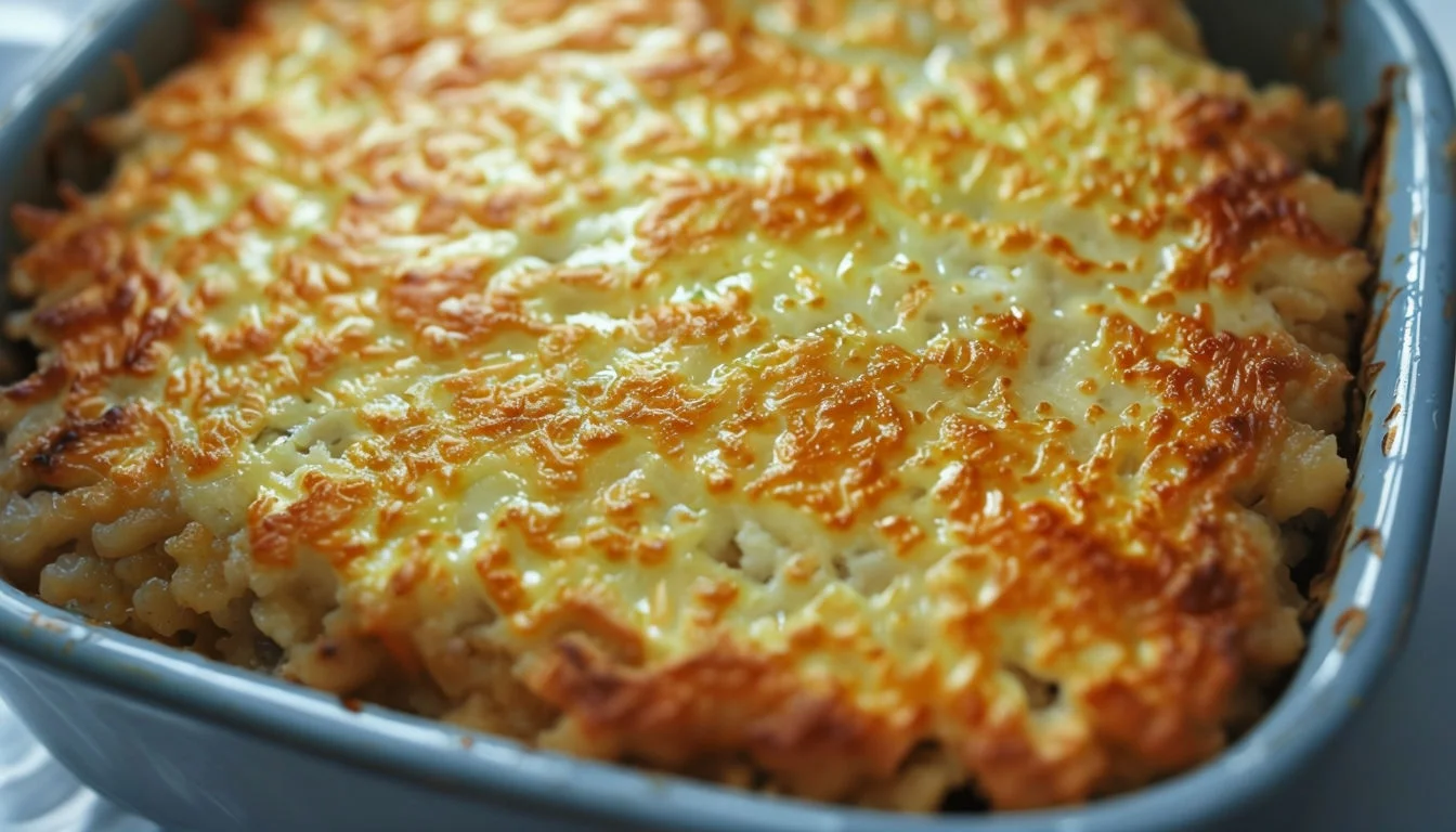 Hachis parmentier de bœuf gratiné sur un comptoir de cuisine