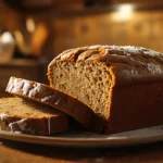 Pain d’épices maison au miel fraîchement préparé dans une cuisine domestique.