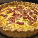 Quiche lorraine aux lardons et fromage maison