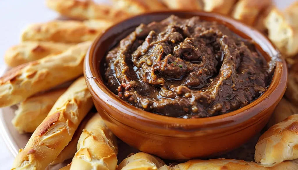 Tapenade d’Olives Noires et Gressins Maison