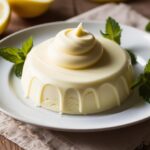 Fondant citron au mascarpone fait maison dans une assiette