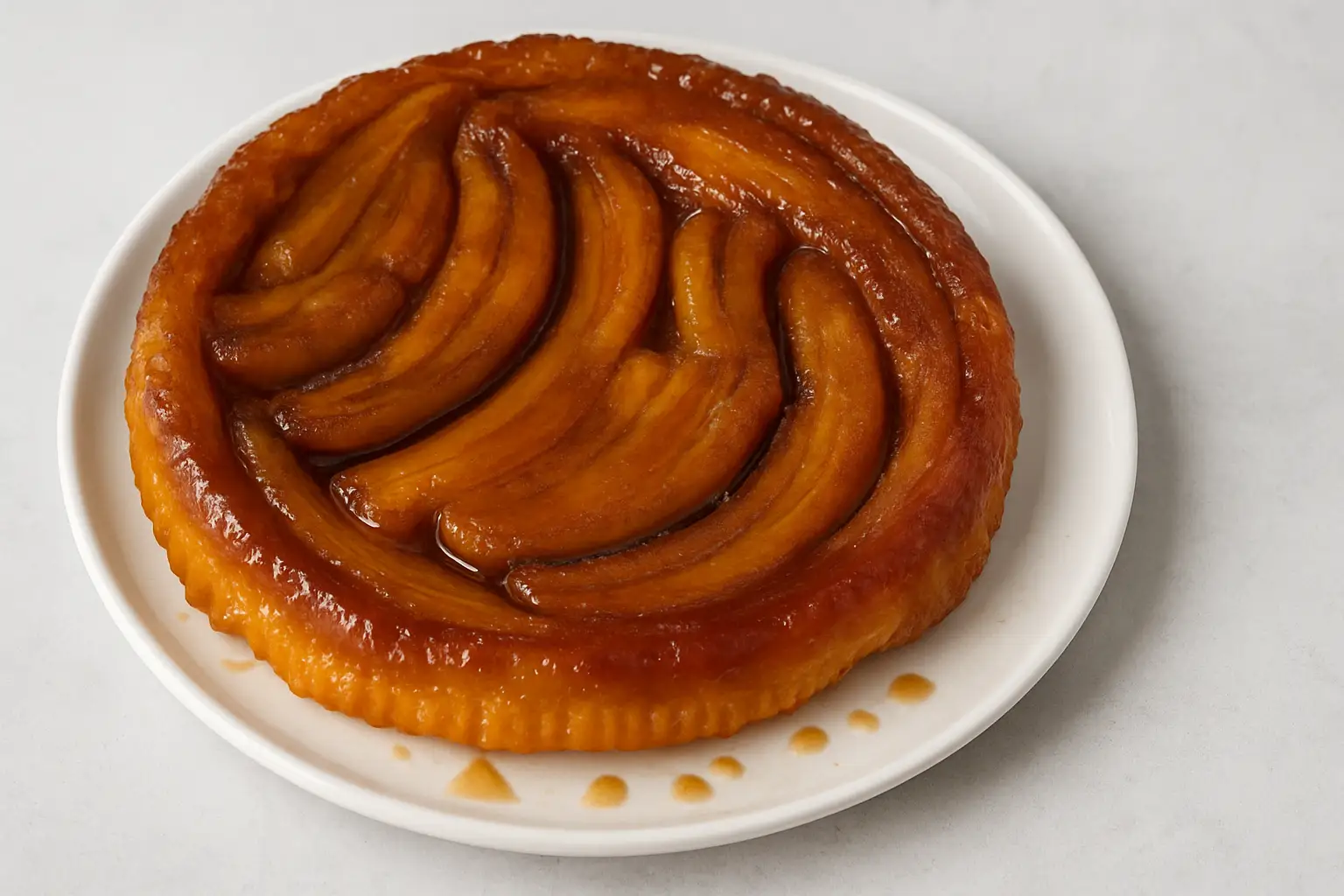 tarte tatin de banane caramélisée faite maison