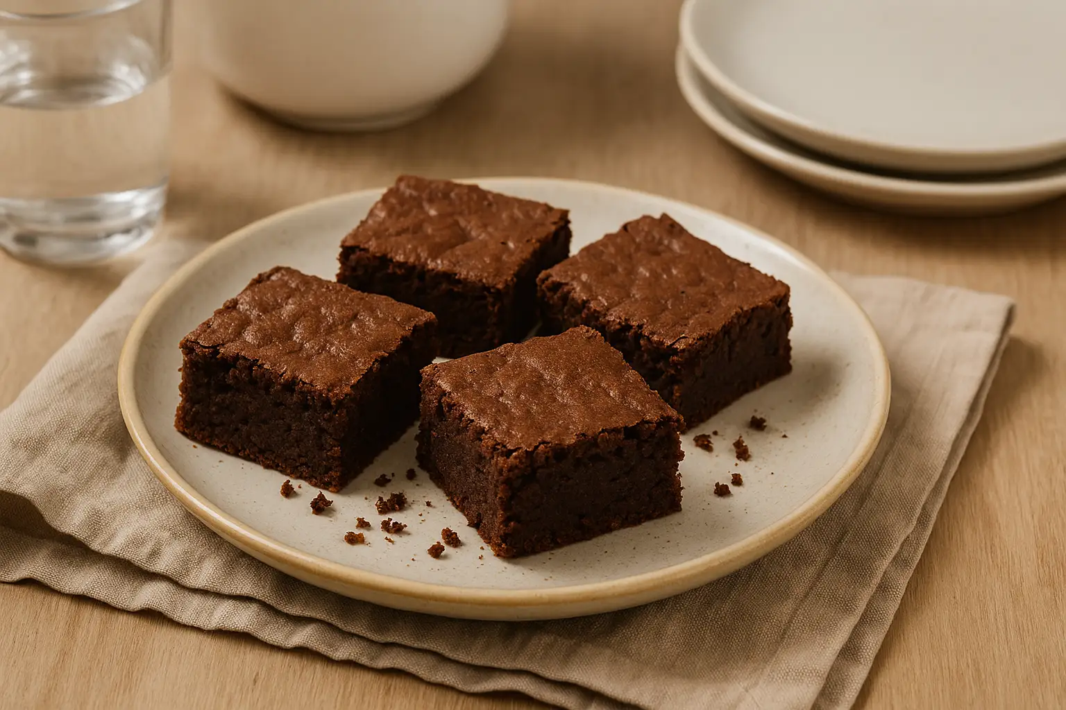 Brownies sans gluten faits maison au chocolat fondant