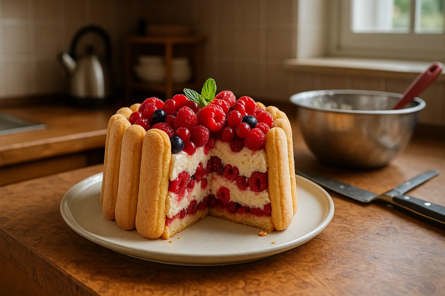 Charlotte aux fruits rouges faite maison – dessert aux fruits d’été