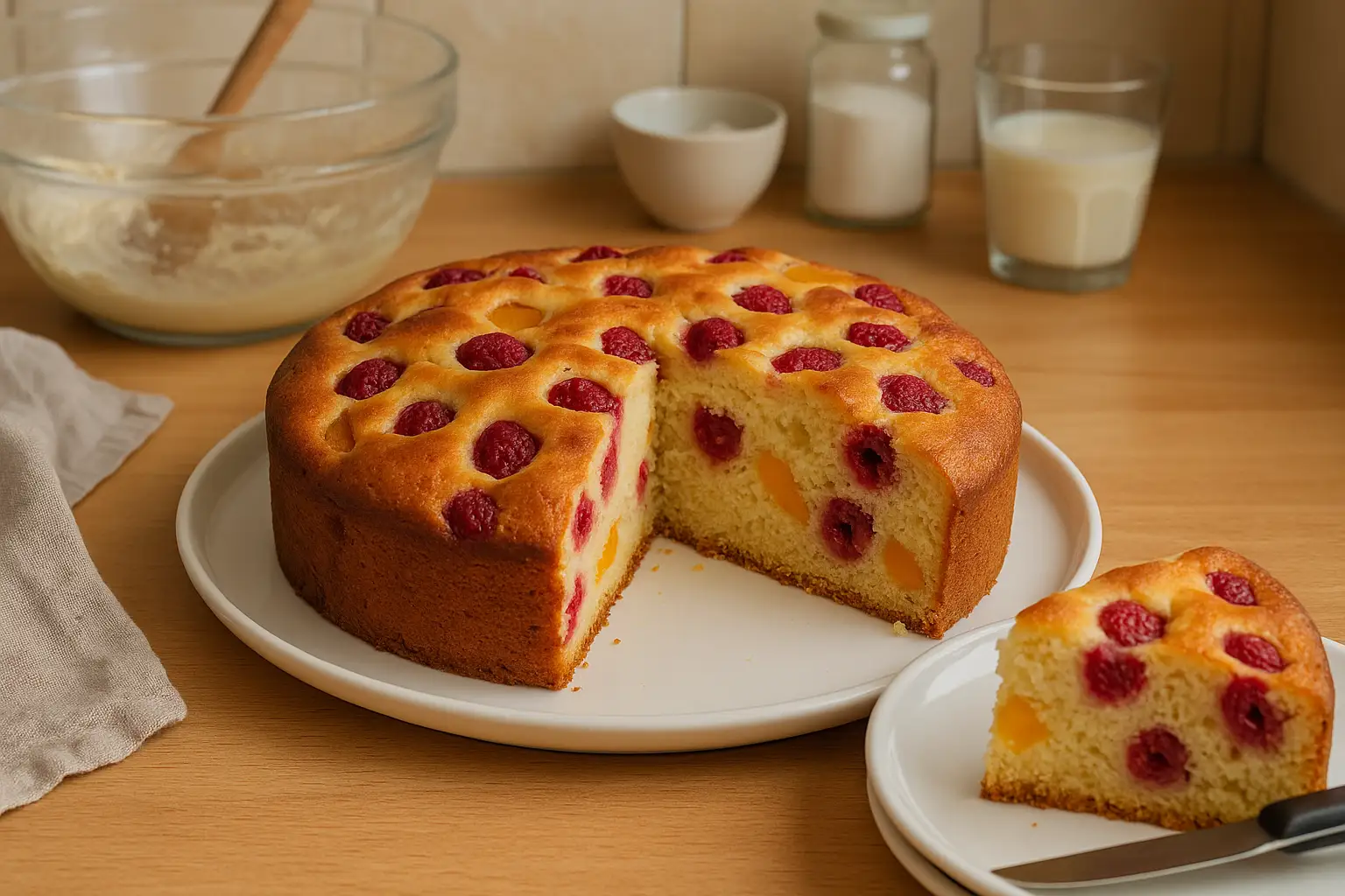 Gâteau au yaourt aux fruits moelleux et facile à faire