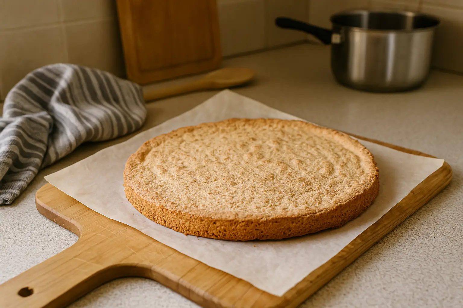 Photographie de biscuits à la cannelle moelleux faits maison, présentés dans une cuisine authentique avec des ustensiles autour, illustrant une recette simple et chaleureuse à préparer pour les fêtes ou le goûter.