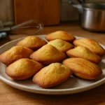 Biscuit madeleine moelleux fait maison dans une cuisine