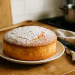 gâteau de Savoie recette grand-mère, fait maison et saupoudré de sucre glace