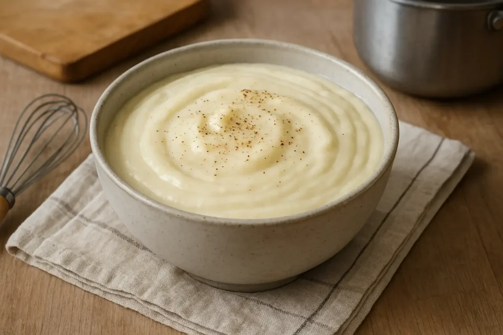 béchamel sans beurre maison dans une casserole