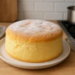 Gâteau nuage japonais moelleux et aérien sorti du four