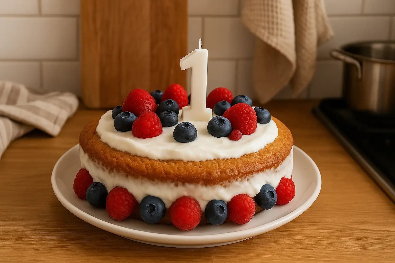 Recette gâteau bébé 1 an fait maison, sain et moelleux pour premier anniversaire