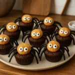 Muffins-araignées d'Halloween – goûter Halloween enfant facile et amusant préparé à la maison
