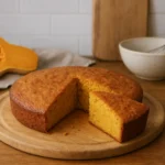 Photo d’un gâteau butternut moelleux et fait maison, un dessert d’automne facile à base de courge butternut.