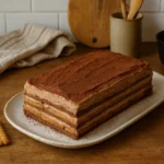 Gâteau Thé Brun maison moelleux – dessert vintage inspiré du biscuit LU, facile et sans cuisson