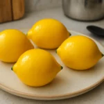 gâteau trompe l'oeil au citron réaliste sur une assiette, dessert trompe l'oeil maison