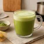 matcha latte recette maison facile et healthy avec mousse onctueuse - boisson au matcha japonais - latte matcha chaud ou glacé