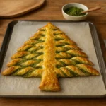 sapin feuillete de Noël au pesto apero noel facile et festif