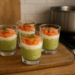 Verrine avocat saumon fumé maison pour un apéritif frais et élégant