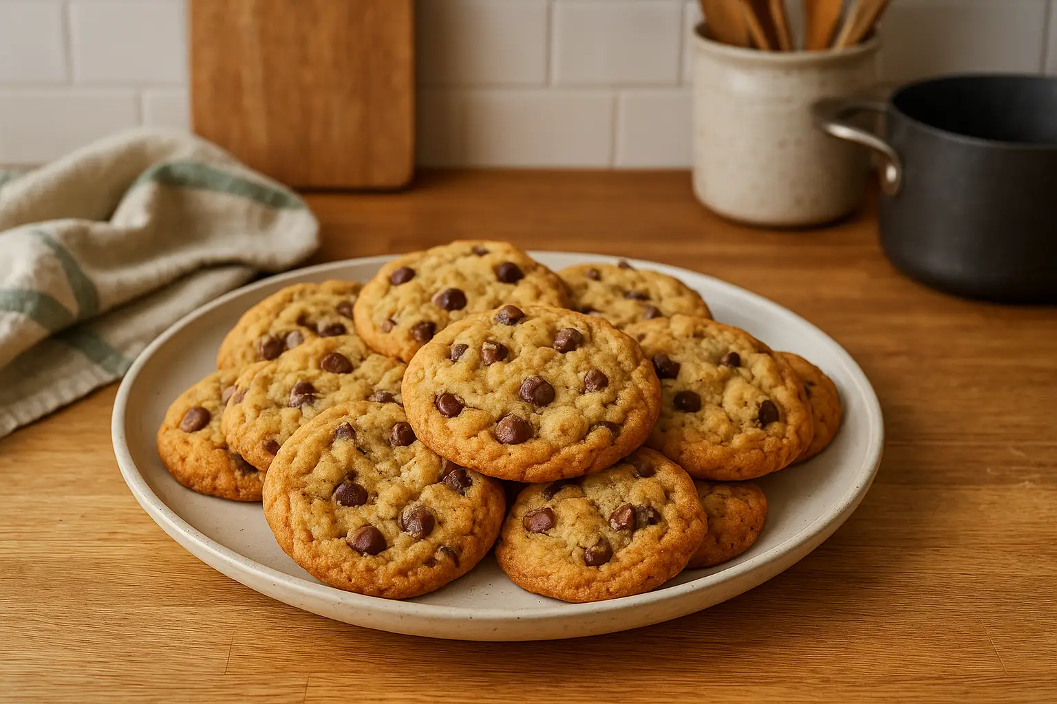 Cookies de Noël maison moelleux au chocolat et aux épices sur table de cuisine