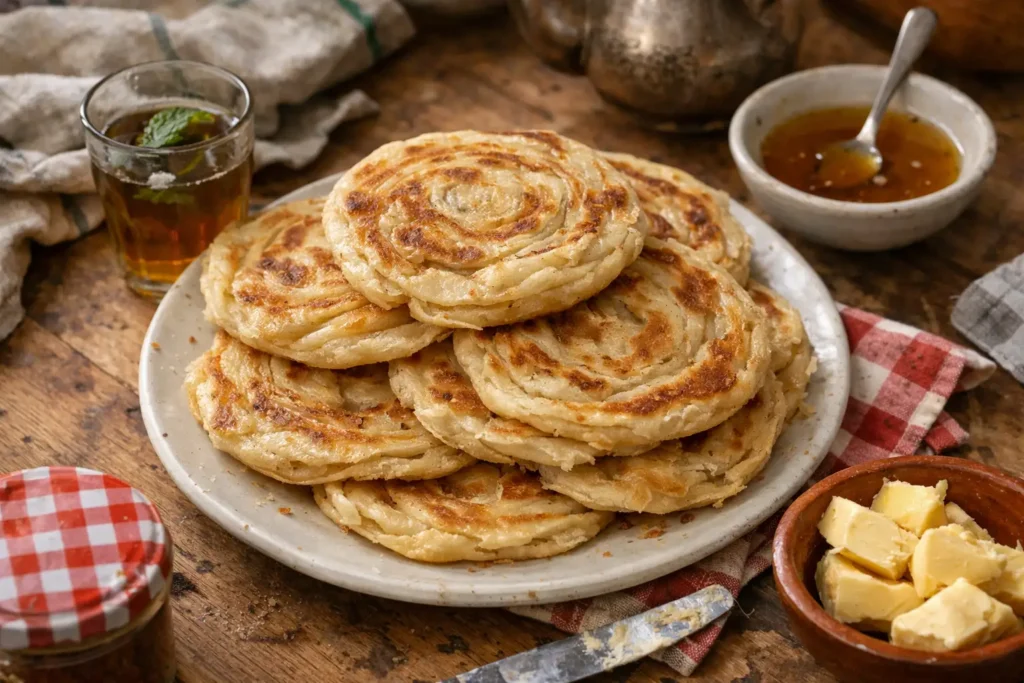 Pain marocain Meloui doré et croustillant fait maison