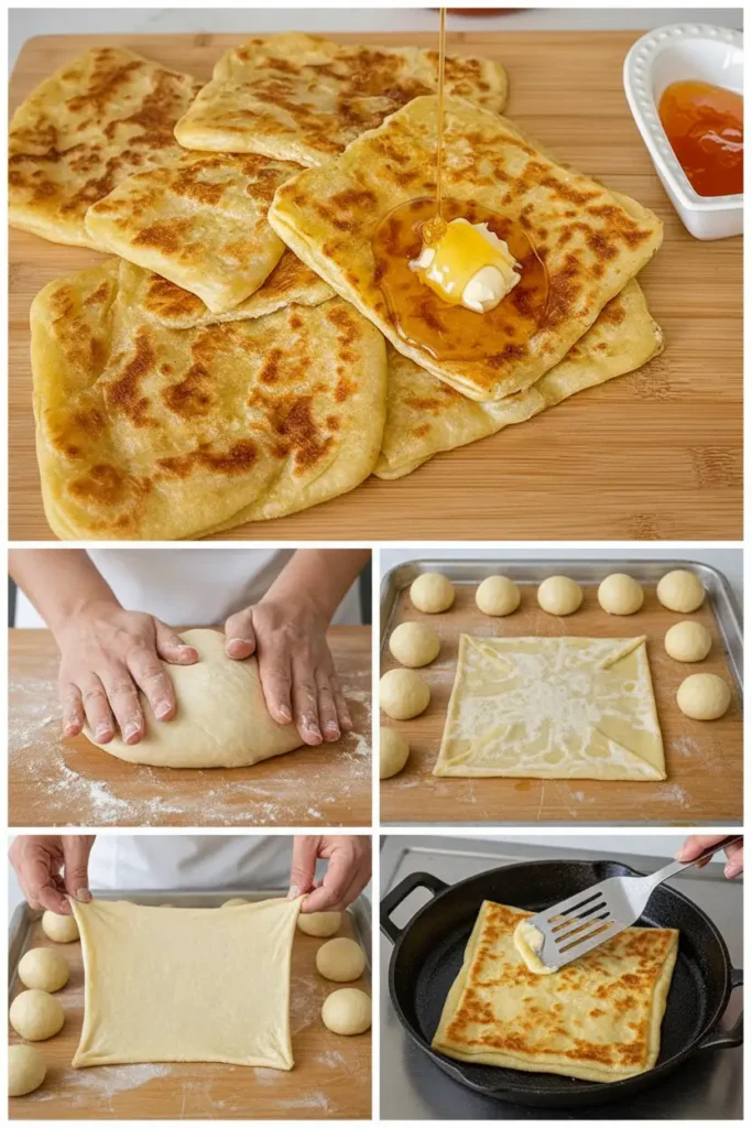 étapes pour msemen marocain fin et feuilleté