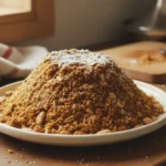 Sellou marocain traditionnel aux amandes et graines de sésame, dessert typique du Ramadan au Maroc