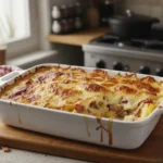 Tartiflette traditionnelle au reblochon gratinee au four, recette savoyarde maison