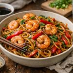 Nouilles chinoises aux crevettes - Facile fait maison