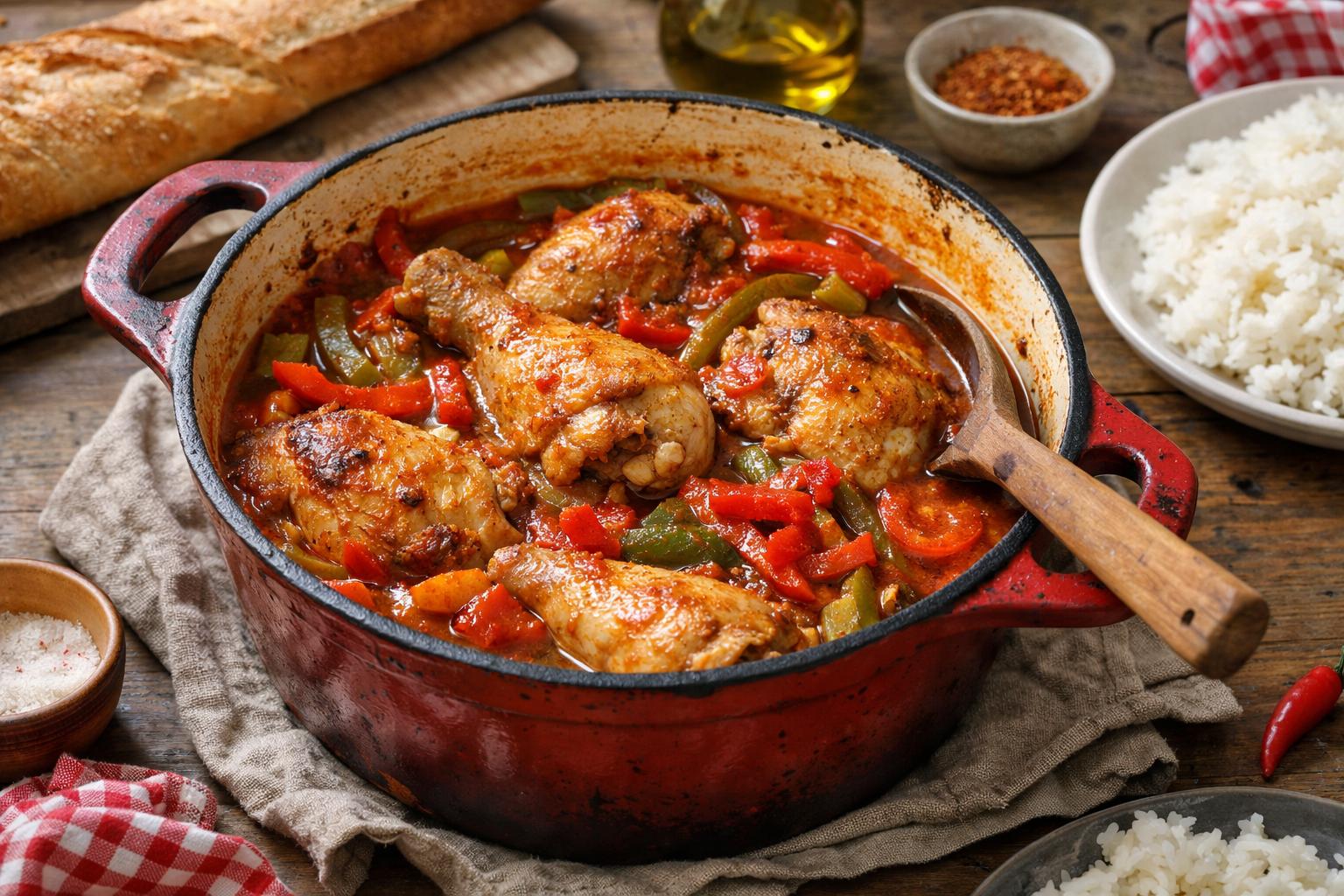 Poulet basquaise - Facile fait maison