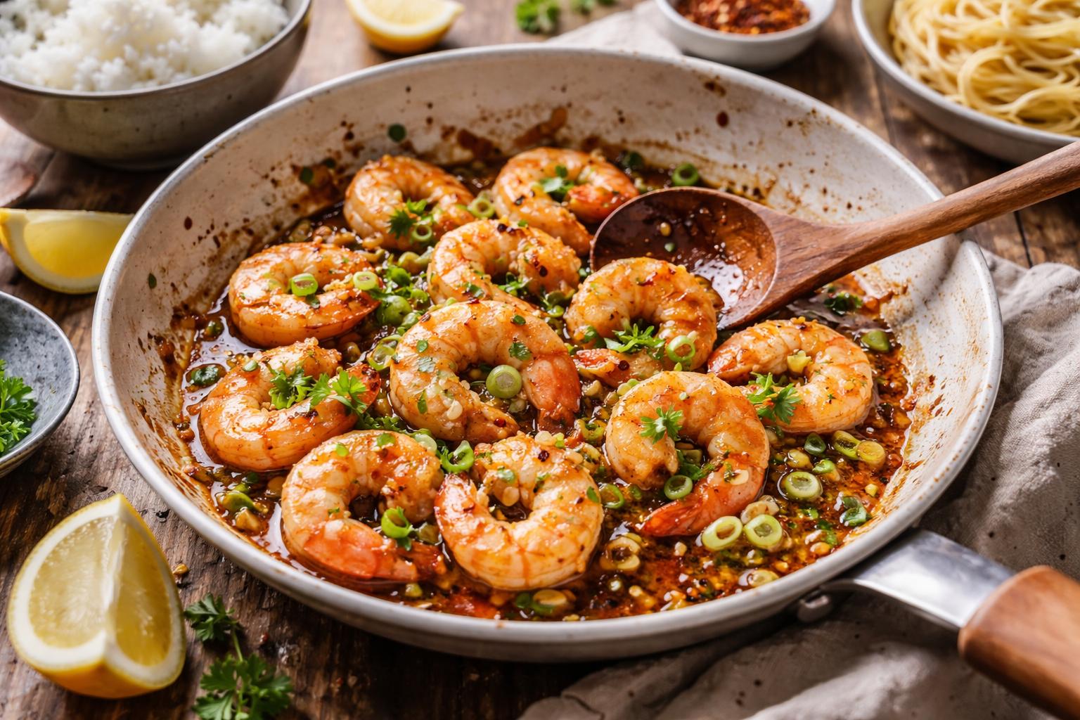 Crevettes sautées - Facile fait maison