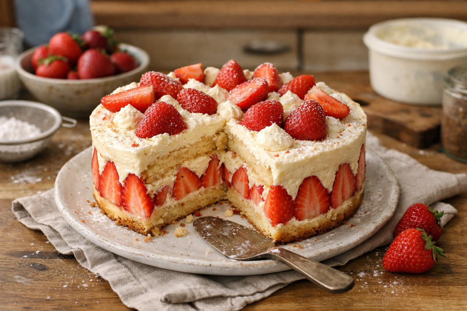 fraisier recette - Facile fait maison