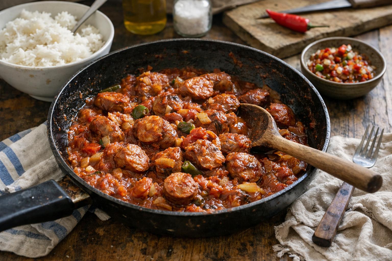 recette rougail saucisse Facile fait maison