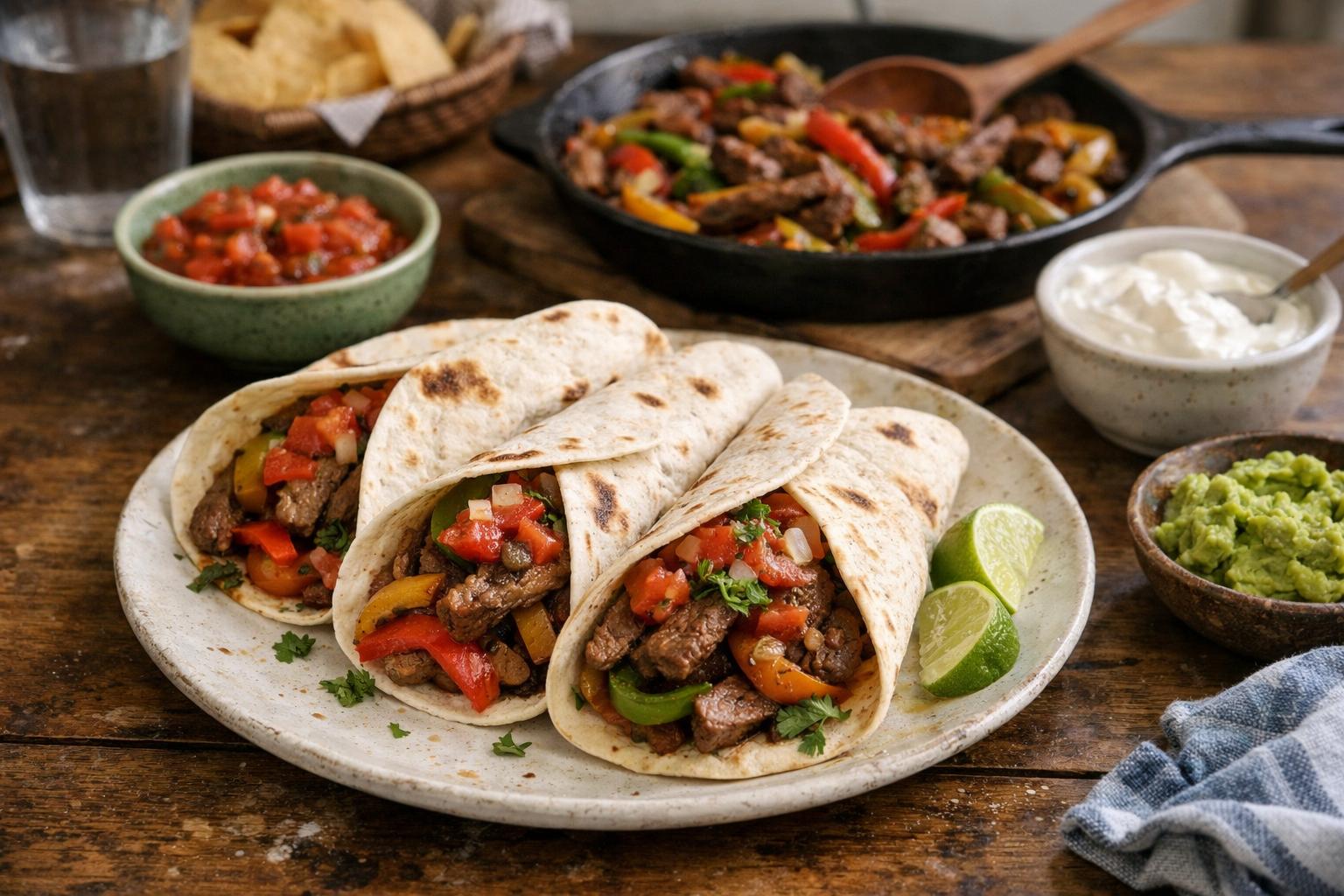fajitas boeuf - Facile fait maison