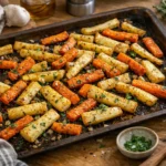 Panais au four carotte, thym et miel - Facile fait maison