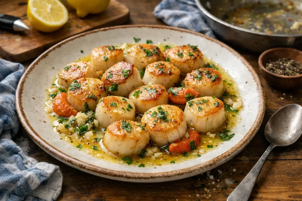 Saint-Jacques poêlées au beurre citronné - Facile fait maison