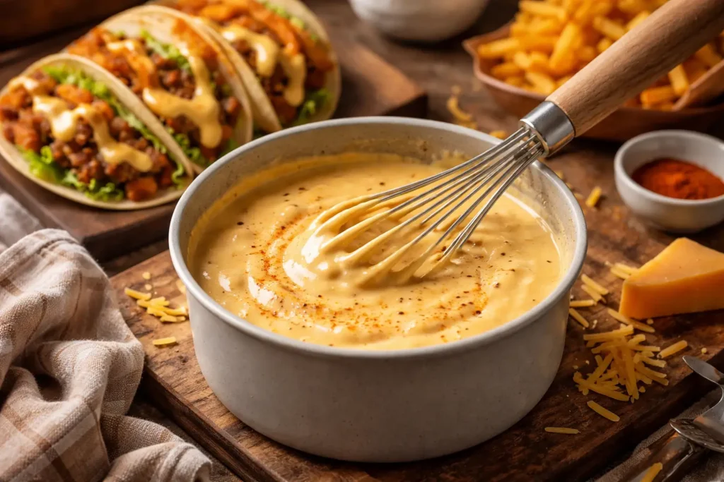 Sauce fromagère pour tacos - Facile fait maison