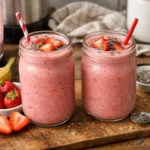 Smoothie Fraise Banane au Blender - Facile fait maison