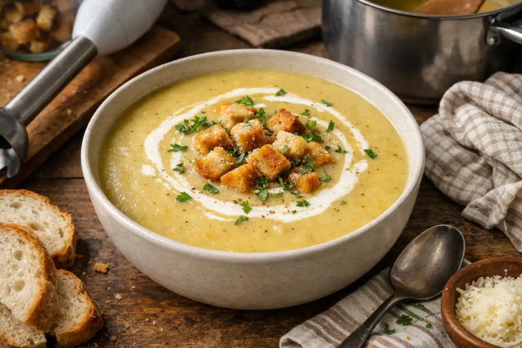 Soupe poireaux pomme de terre carotte - Facile fait maison