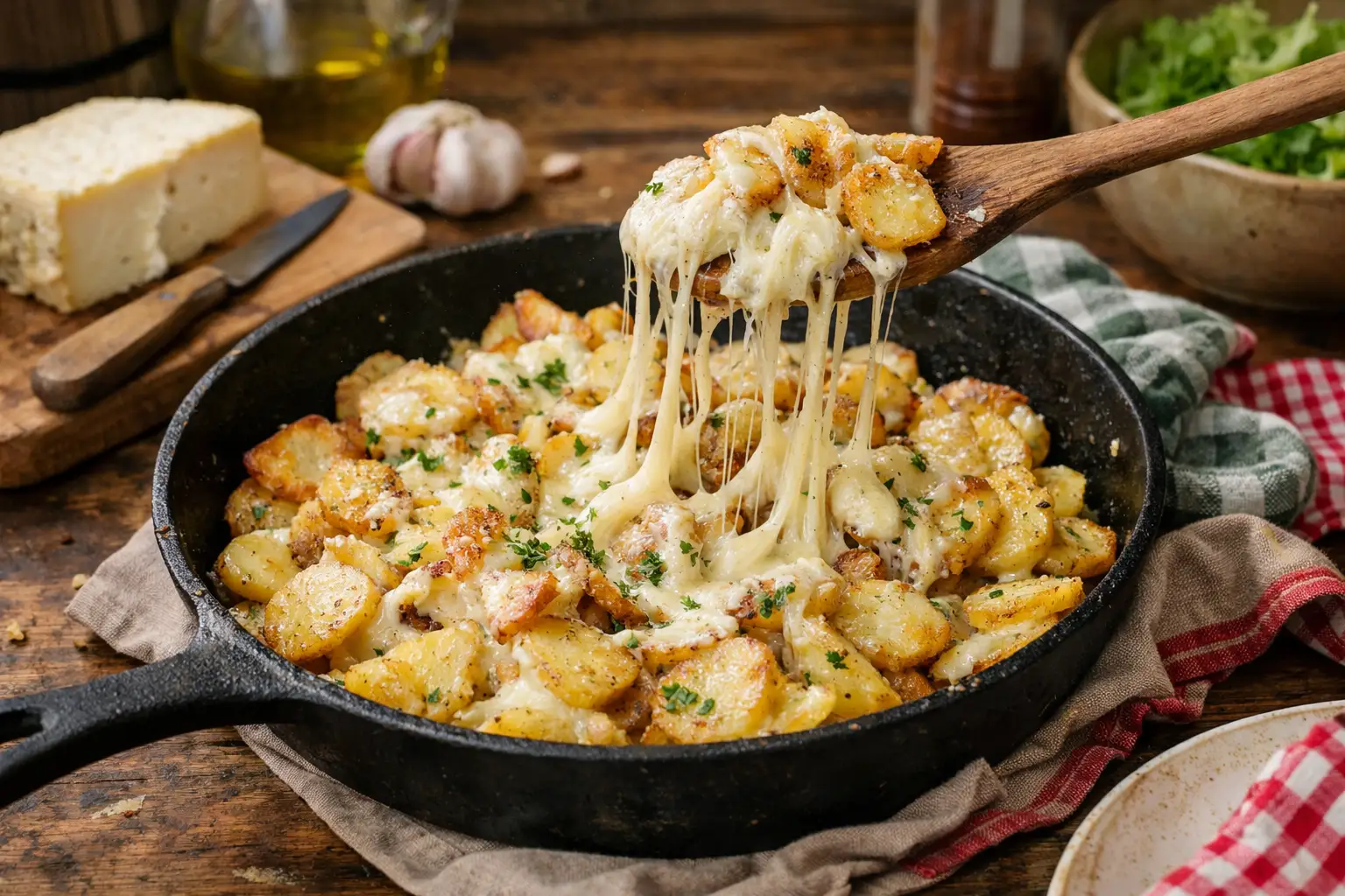 Truffade auvergnate traditionnelle a la tomme fraiche - Facile fait maison