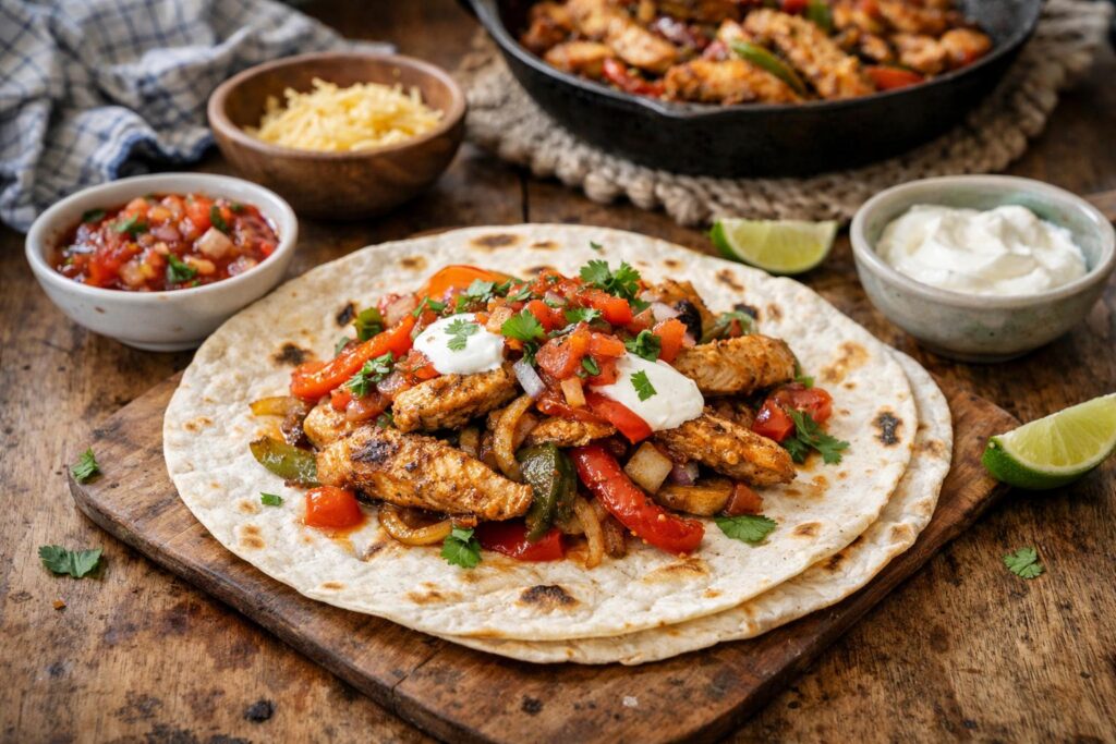 fajitas poulet - Facile fait maison