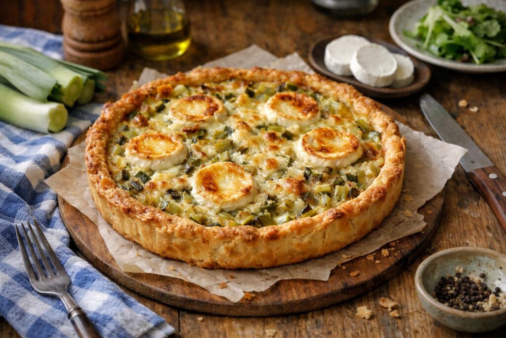 Quiche poireaux chèvre - Facile fait maison