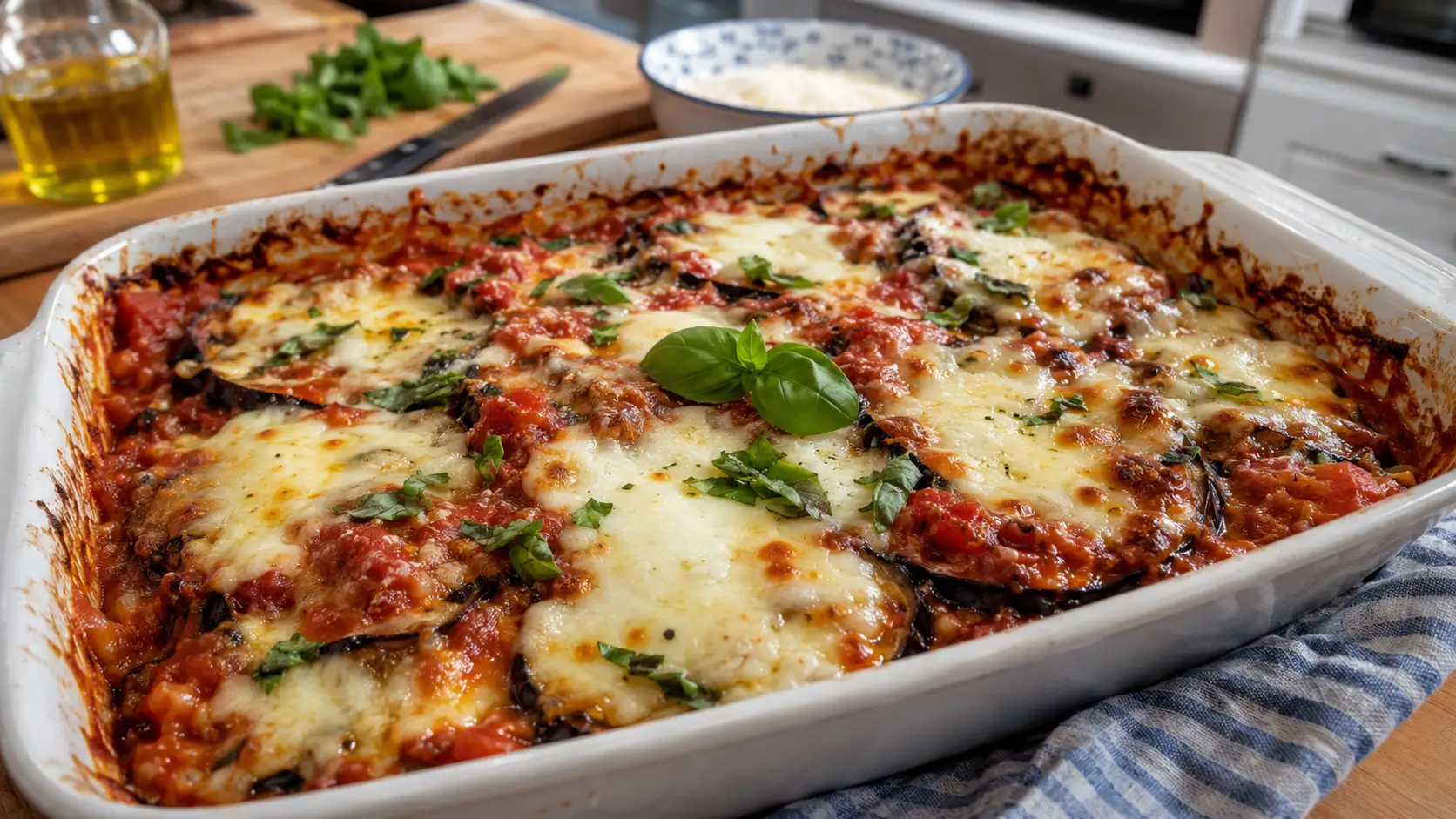Aubergines au four tomate mozzarella - Facile fait maison