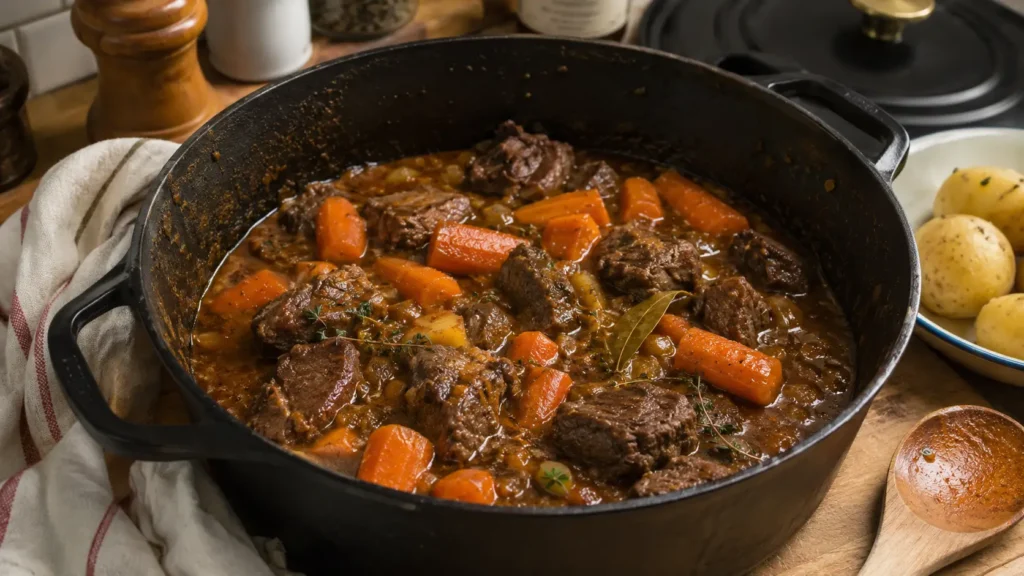 Boeuf carottes a l'ancienne (cocotte) - Facile fait maison