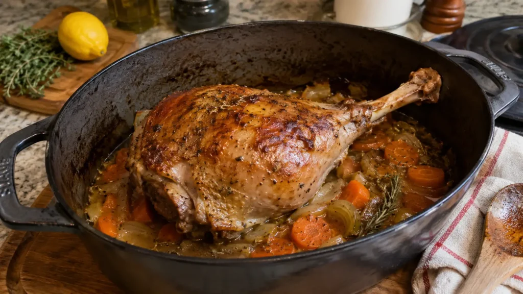 Cuisse de dinde au four en cocotte - Facile fait maison