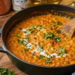 Dahl de lentilles corail au lait de coco - Facile fait maison