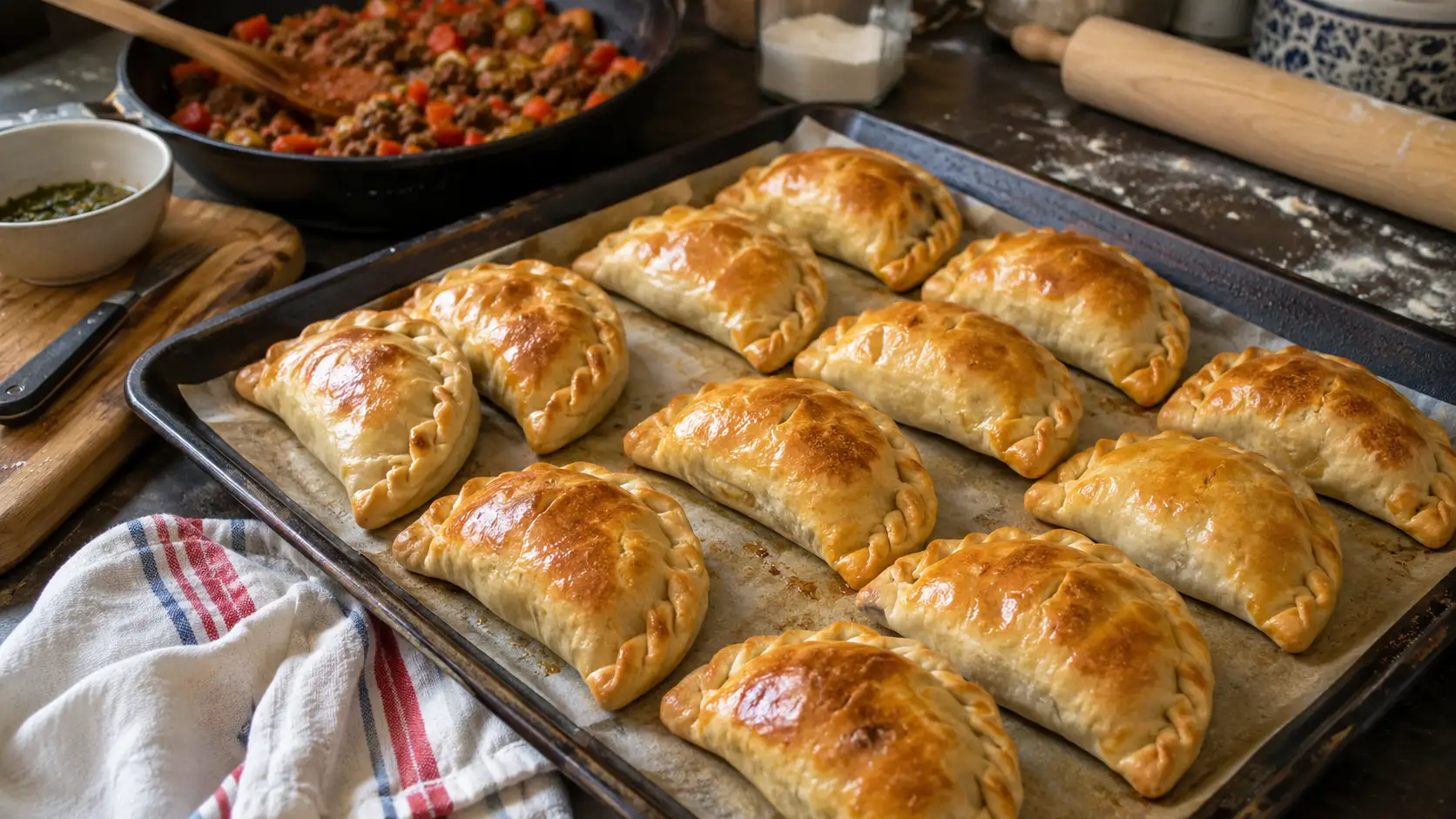 Empanadas maison (pate facile + farce boeuf traditionnelle)