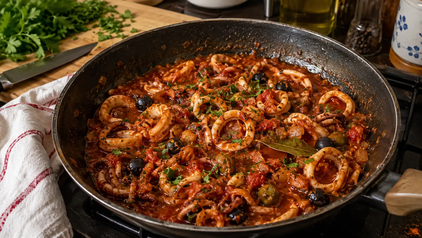Encornets a la provencale - Facile fait maison