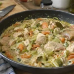 Fondue de poireaux crémeuse aux carottes et poulet - Facile fait maison