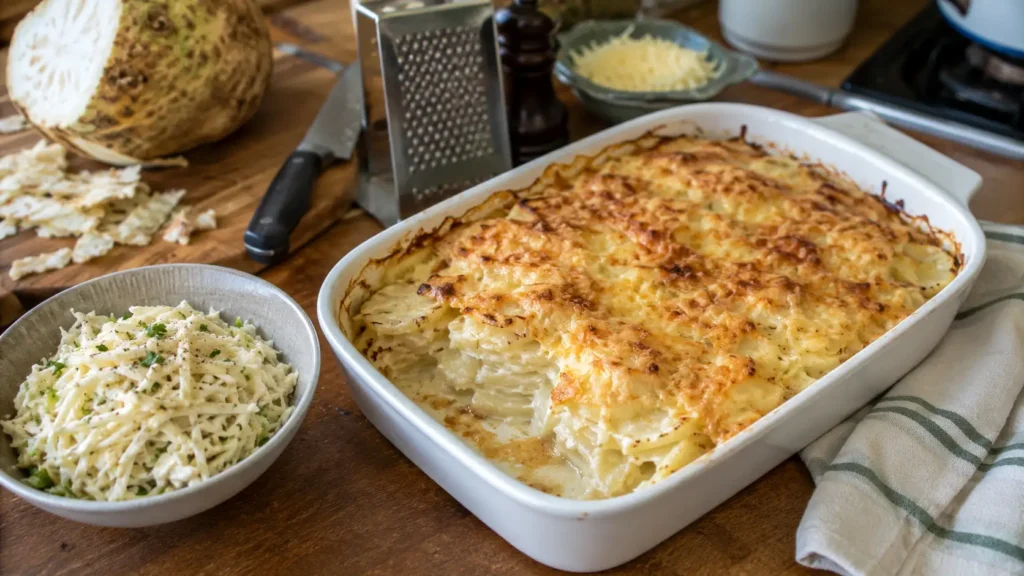 Gratin de céleri-rave fondant au four - Facile fait maison