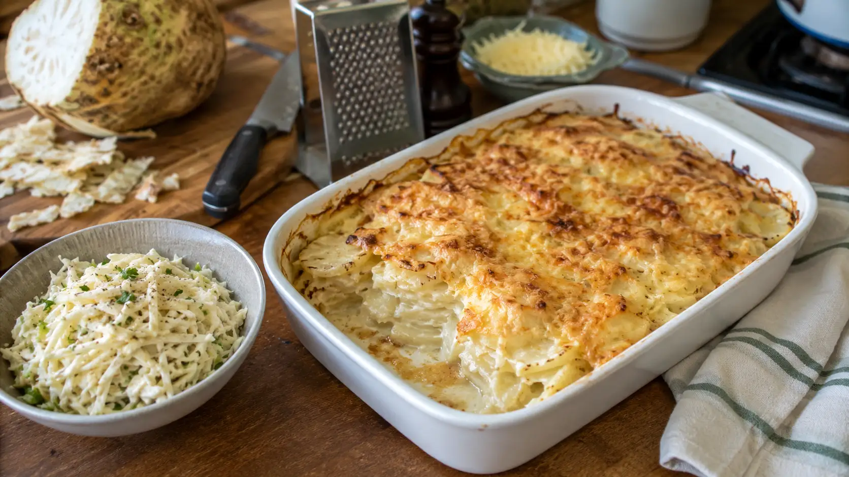 Gratin de céleri-rave fondant au four - Facile fait maison